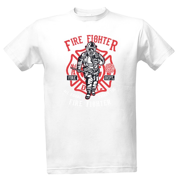 Tričko s potiskem fire fighter
